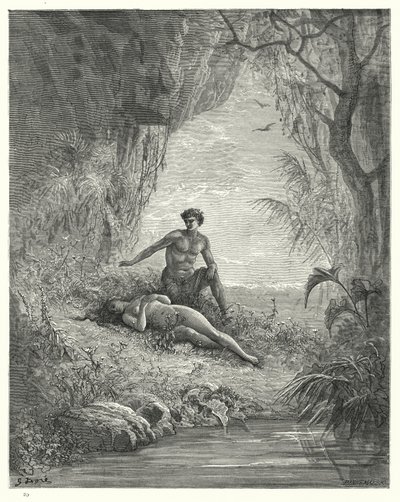 Illustration de Gustave Doré pour Le Paradis Perdu de Milton, Livre V, vers 12, 13 - Gustave Dore
